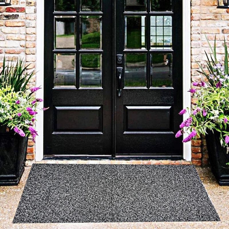 Bellissima Micasa PVC (Polyvinyl Chloride) Door Mat  (Black, Large)