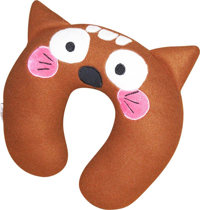 Oscar Home Baby-Neck-Pillow Microfibre Toons & Characters Travel Pillow Pack of 1  (Brown)