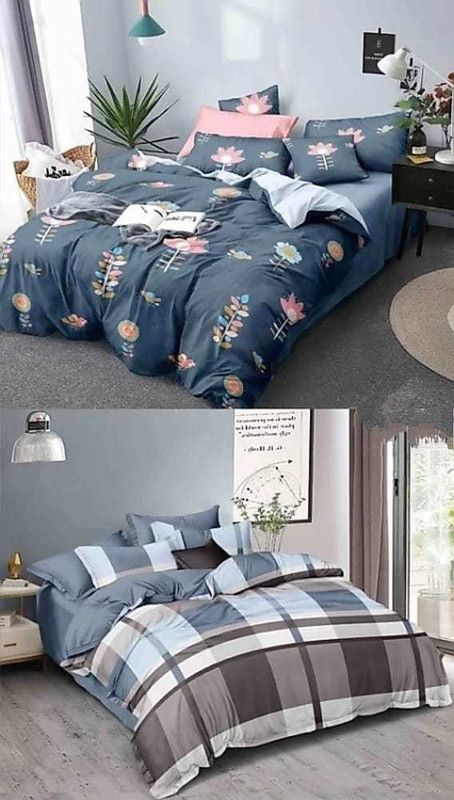 Clover 160 TC Cotton Queen Abstract Flat Bedsheet  (Pack of 2, Beige)