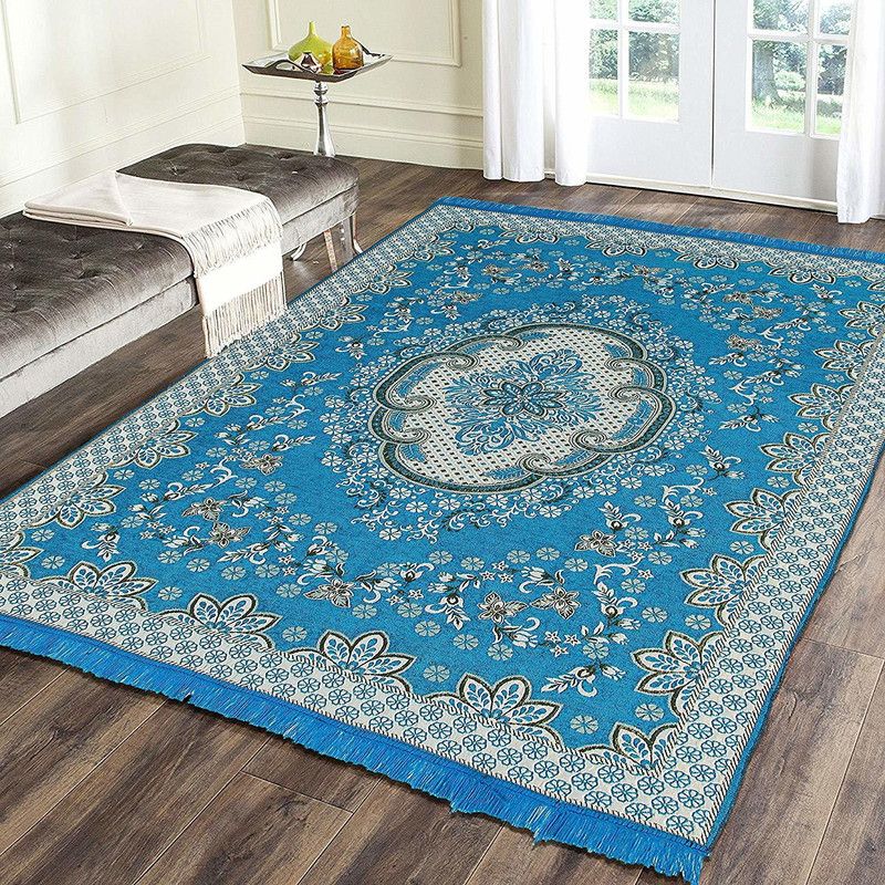 NCS Light Blue Velvet Carpet  (155 cm, X 215 cm, Rectangle)