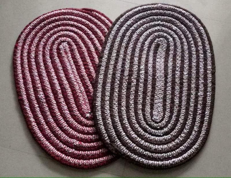 Passion Exports Microfiber Door Mat  (Brown-Red, Medium, Pack of 2)