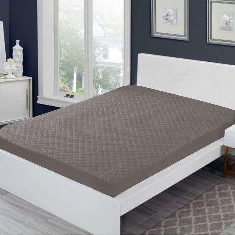 RELEIFE Fitted Queen Size Waterproof Mattress Cover  (Grey)