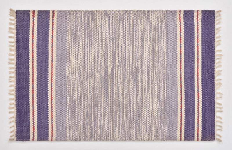 UB Home and Decor Blue Cotton Carpet  (60 cm, X 90 cm, Rectangle)