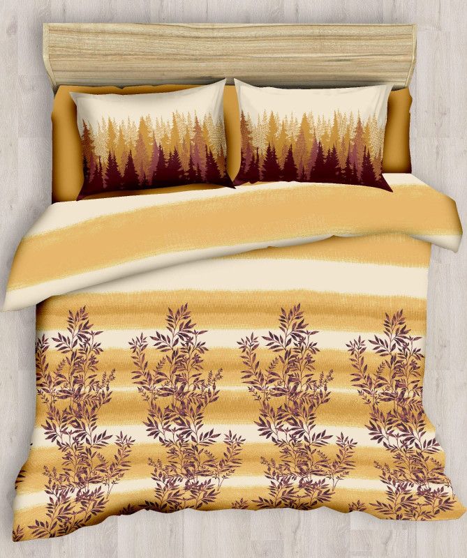 TORO BLU 400 TC Cotton King Abstract Flat Bedsheet  (Pack of 1, Maroon)