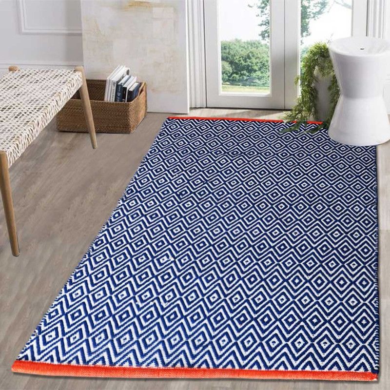 The Home Talk Multicolor Cotton Area Rug  (90 cm, X 150 cm, Rectangle)