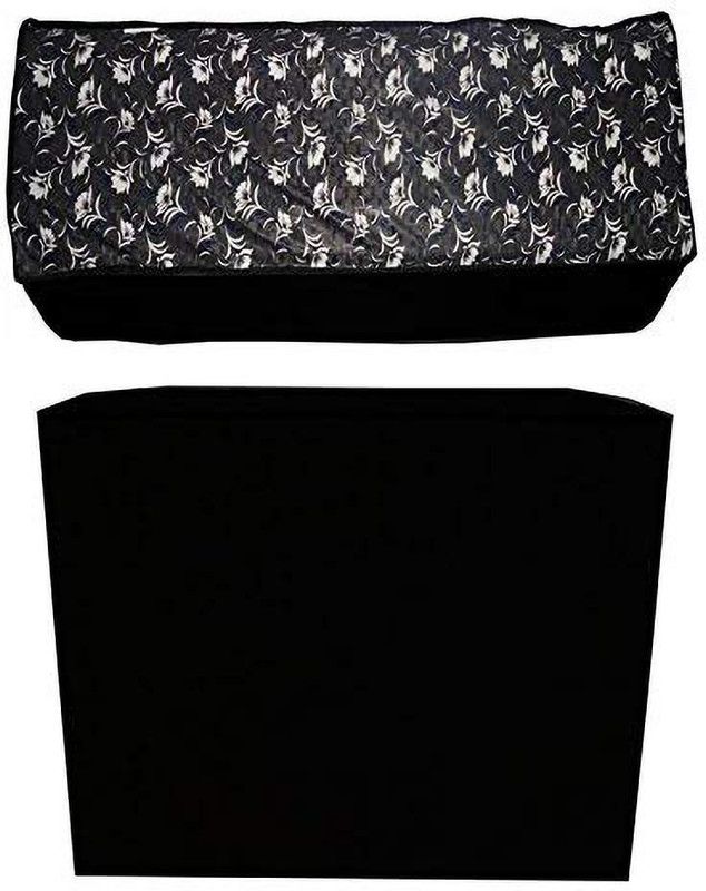 KingMatters Air Conditioner Cover  (Width: 125 cm, Grey, Black)