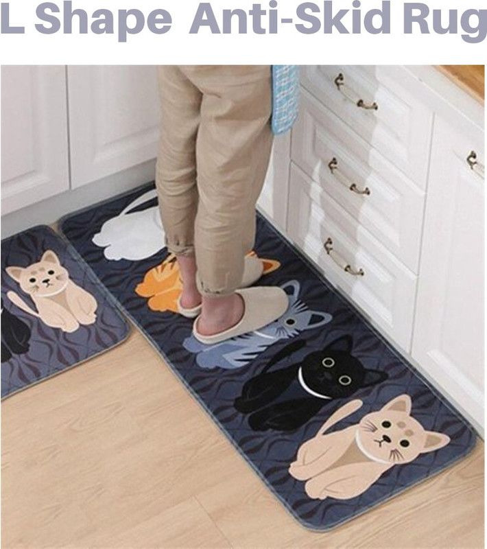 OSPS Rubber Floor Mat  (Multicolor, Free)