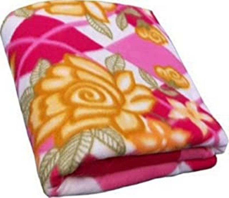 AMB Printed Double Fleece Blanket for AC Room  (Polyester, Multicolor)