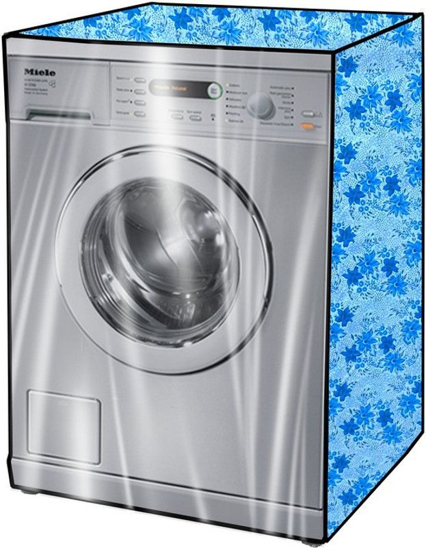 KVAR Front Loading Washing Machine Cover  (Width: 69 cm, Blue, Brown)