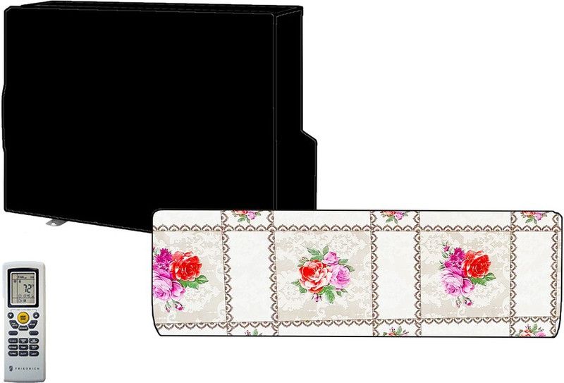 KVAR Air Conditioner Cover  (Width: 65 cm, Red, Green)
