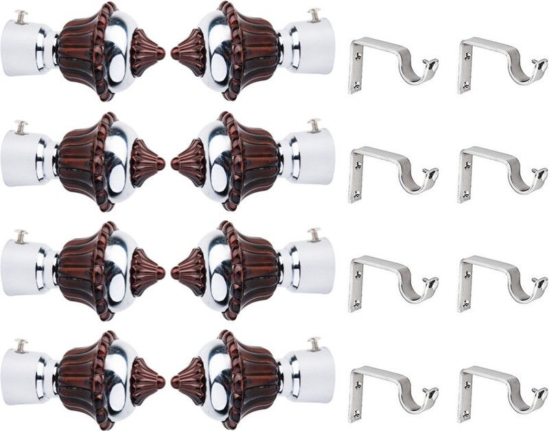 casagold Silver Rod Rail Bracket Metal  (Pack of 16)