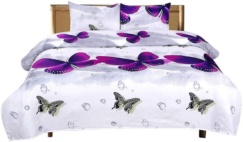 AMVY Creation 144 TC Polycotton Queen Animal Flat Bedsheet  (Pack of 1, Multicolor)