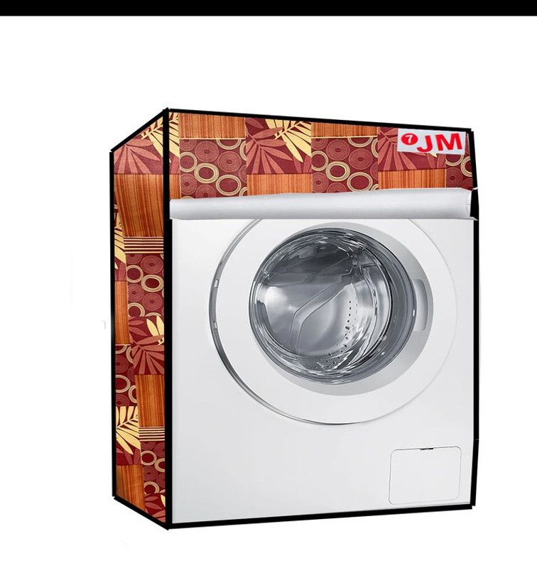 JM Homefurnishings Front Loading Washing Machine Cover  (Width: 62 cm, Brown, Oregon)
