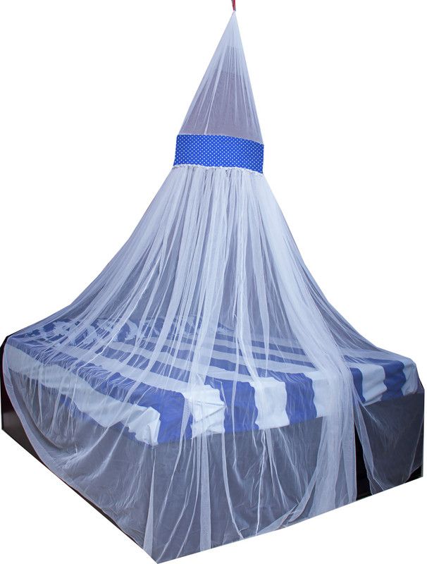 Creative Textiles Polyester Adults Washable FANCY Mosquito Net  (White, Ceiling Hung)