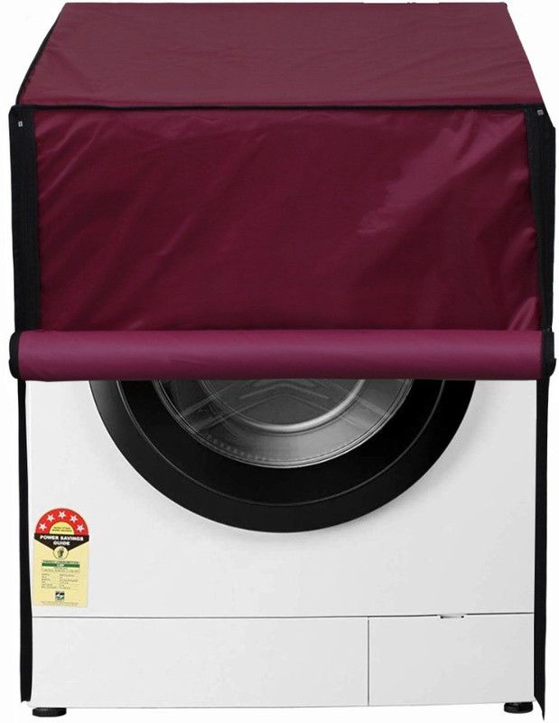 Wings Star Front Loading Washing Machine Cover  (Width: 60 cm, Maroon)