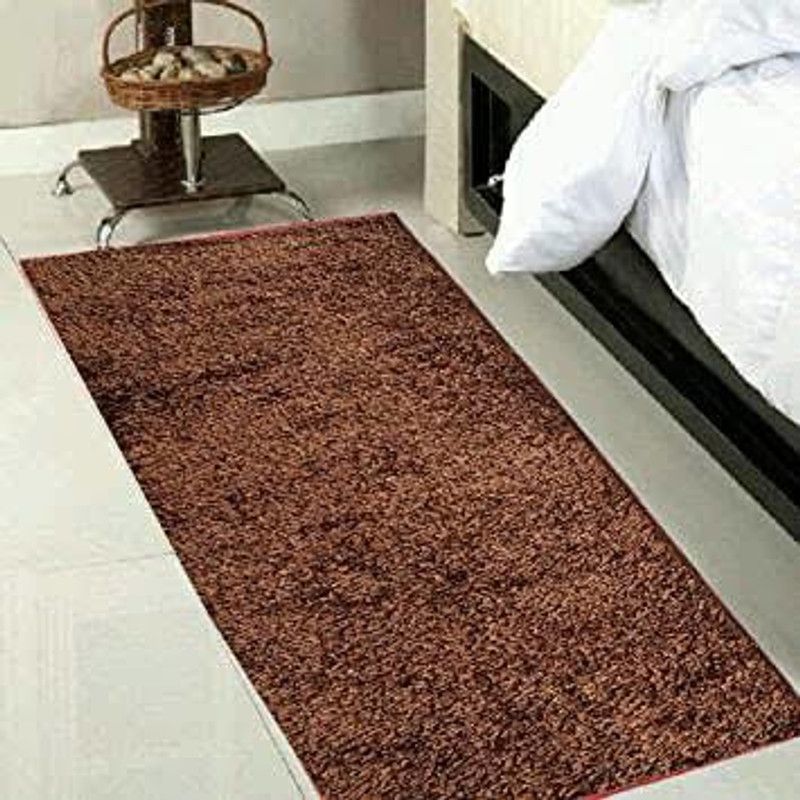 Brown Polyester Area Rug  (55 cm X 155 cm)