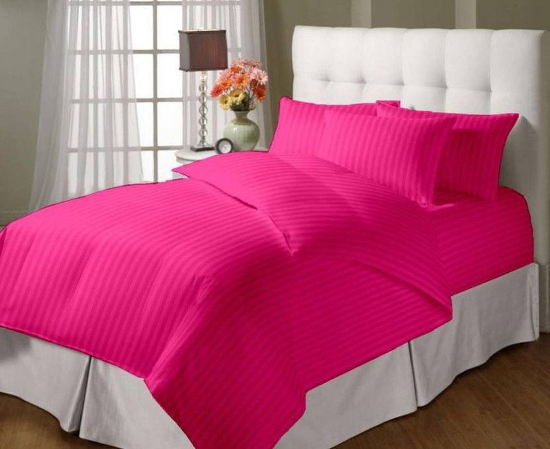 Linenovation King Cotton Duvet Cover  (Pink)