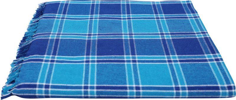 Saagar Tex Checkered Single AC Blanket for AC Room  (Cotton, Blue)