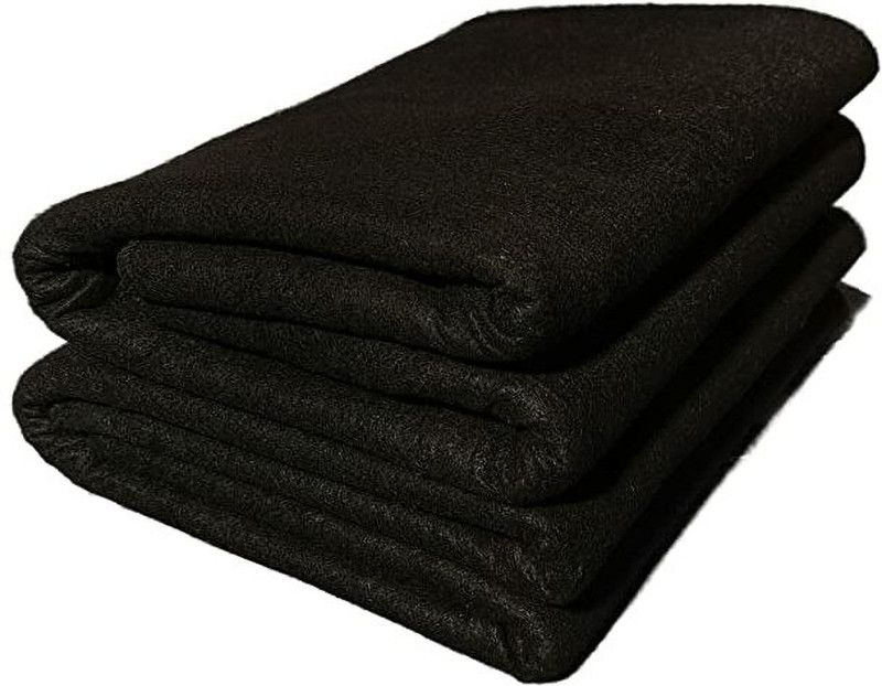 SaleXgrowth Solid Single AC Blanket for AC Room  (Woollen Blend, Black)
