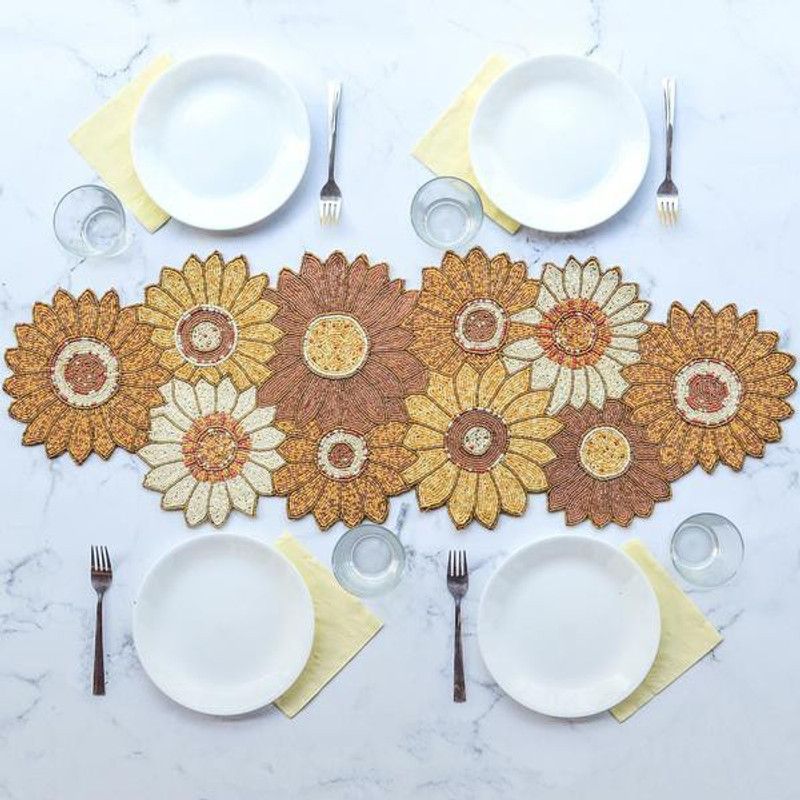 RMU Multicolor 91 cm Table Runner  (Cotton)