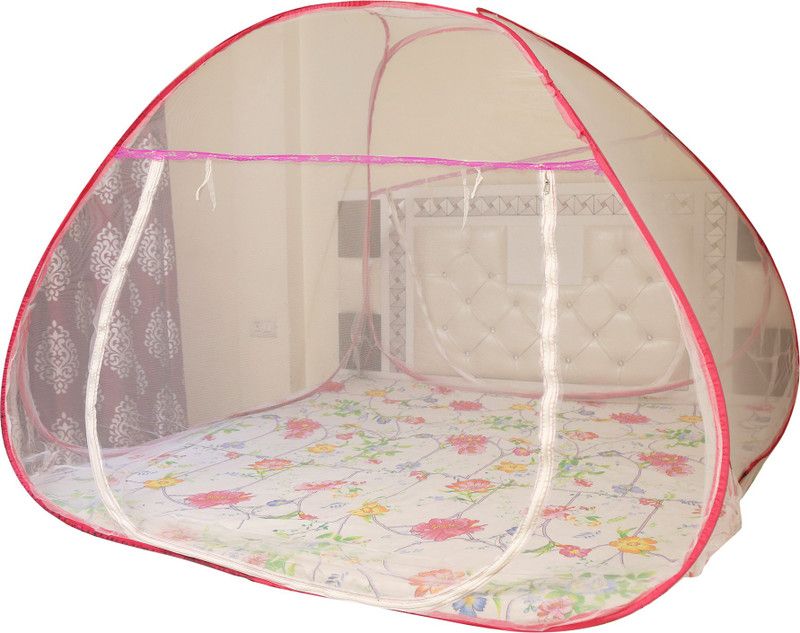 Creative Textiles Polyester Adults POM Mosquito Net  (White, Ceiling Hung)