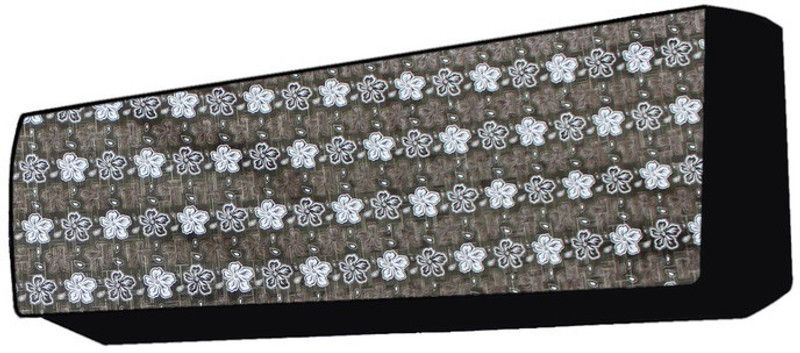 Fabrious Air Conditioner Cover  (Width: 119 cm, Red, White)