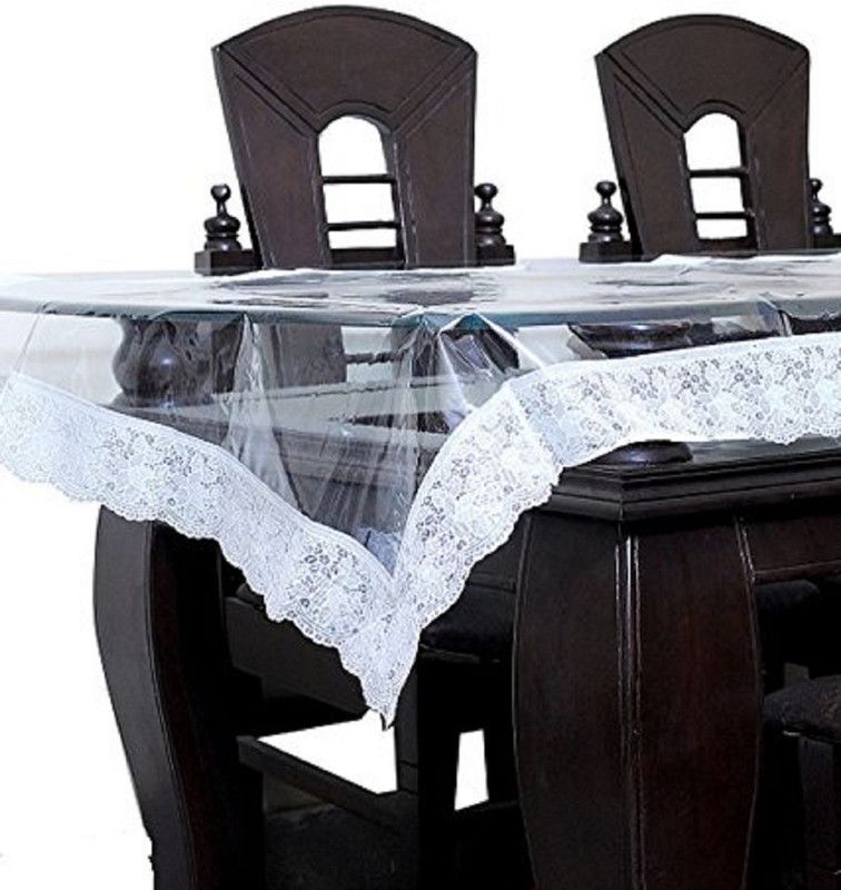STYLISTA Solid 6 Seater Table Cover  (Transparent, PVC (Polyvinyl Chloride))