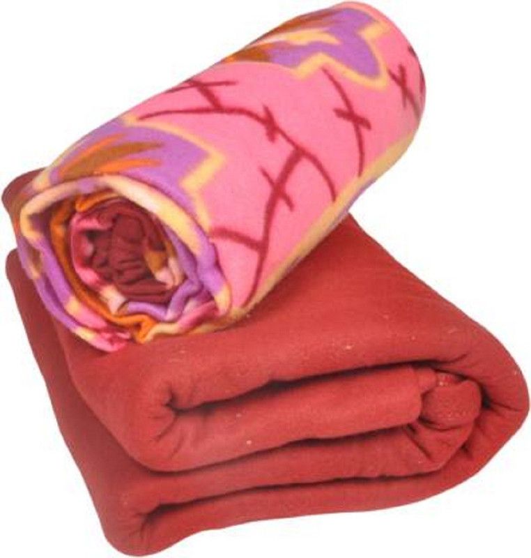 GAURALI CREATIONS Floral Single Fleece Blanket for Mild Winter  (Polyester, Multicolor)