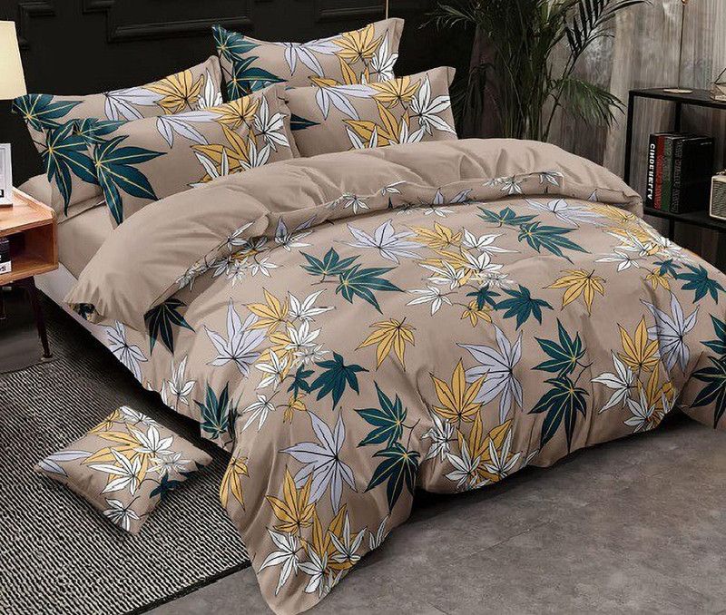 Laying Style Cotton King Sized Bedding Set  (Grey)