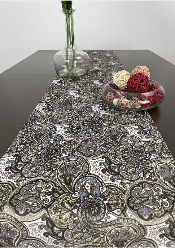 Avocado Linens Grey 182 cm Table Runner  (Cotton)