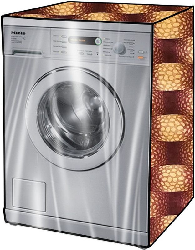 KVAR Front Loading Washing Machine Cover  (Width: 66 cm, Gold, Brown)