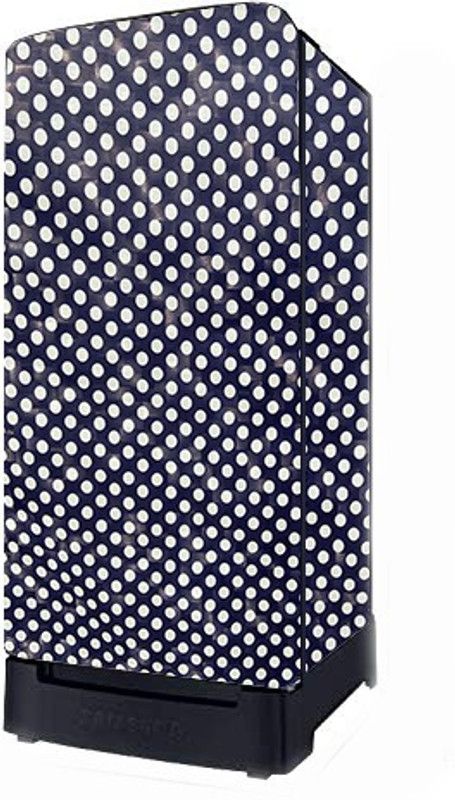 JM Homefurnishings Refrigerator Cover  (Width: 53 cm, Blackcurrant, White)