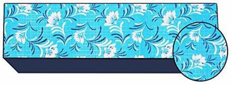 Dron Enterprise Air Conditioner Cover  (Width: 80 cm, Skyblue, White)