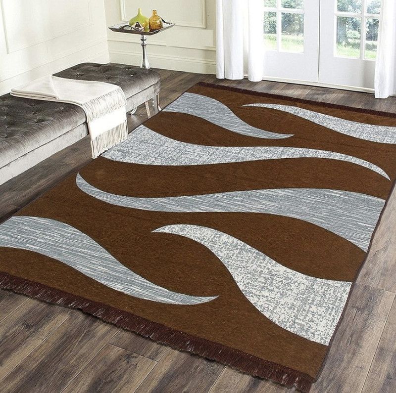 Boulevard Beige Chenille Area Rug  (155 cm, X 210 cm, Rectangle)