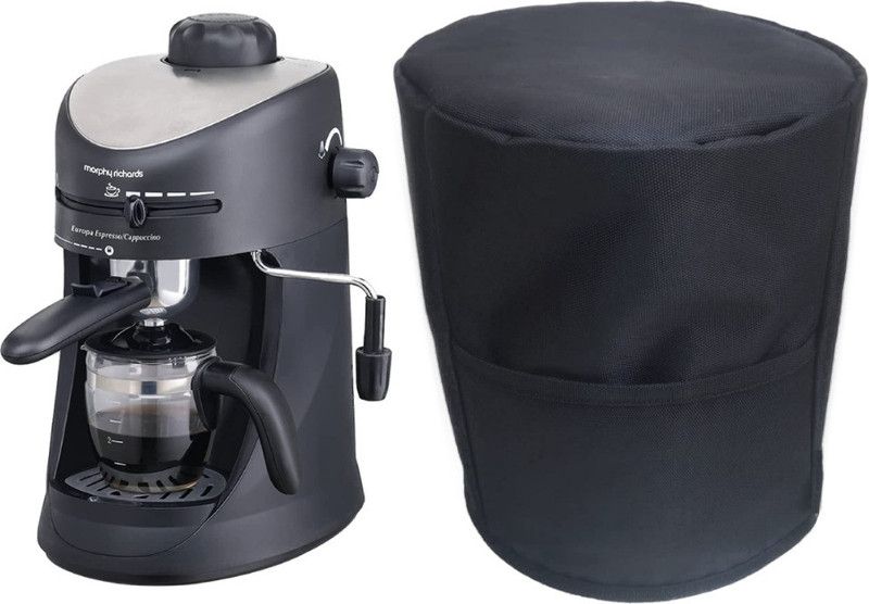 MAINDAIS Coffee Maker Cover  (Width: 33 cm, Black)