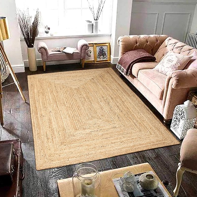 MRIC Beige Jute Carpet  (122 cm, X 182 cm, Rectangle)