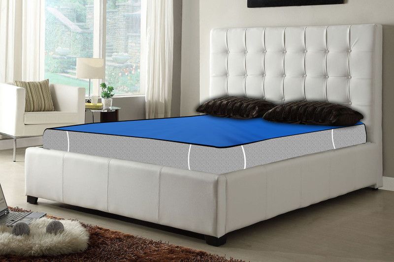 The Furnishing Tree Elastic Strap Queen Size Waterproof Mattress Cover  (Blue)