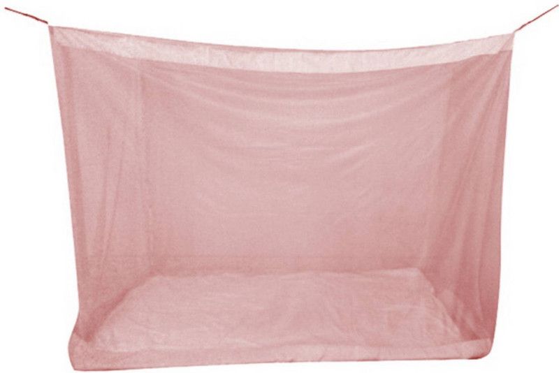 Pin to Pen Nylon Adults Washable Mosquito Net for King Size Bed (6 X 6) Pink Mosquito Net  (Pink, Bed Box)