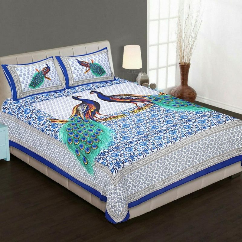 GARGIE CREATION 228 TC Cotton Double Floral Flat Bedsheet  (Pack of 1, Multicolor)