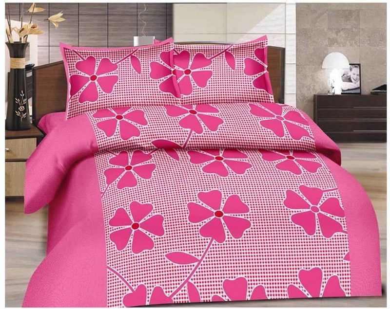 Swastik Traders Cotton Double Floral Fitted (Elastic) Bedsheet  (Pack of 1, Multicolor)