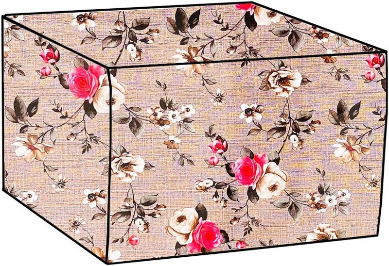 KVAR Air Conditioner Cover  (Width: 68.58 cm, Brown, Cream)