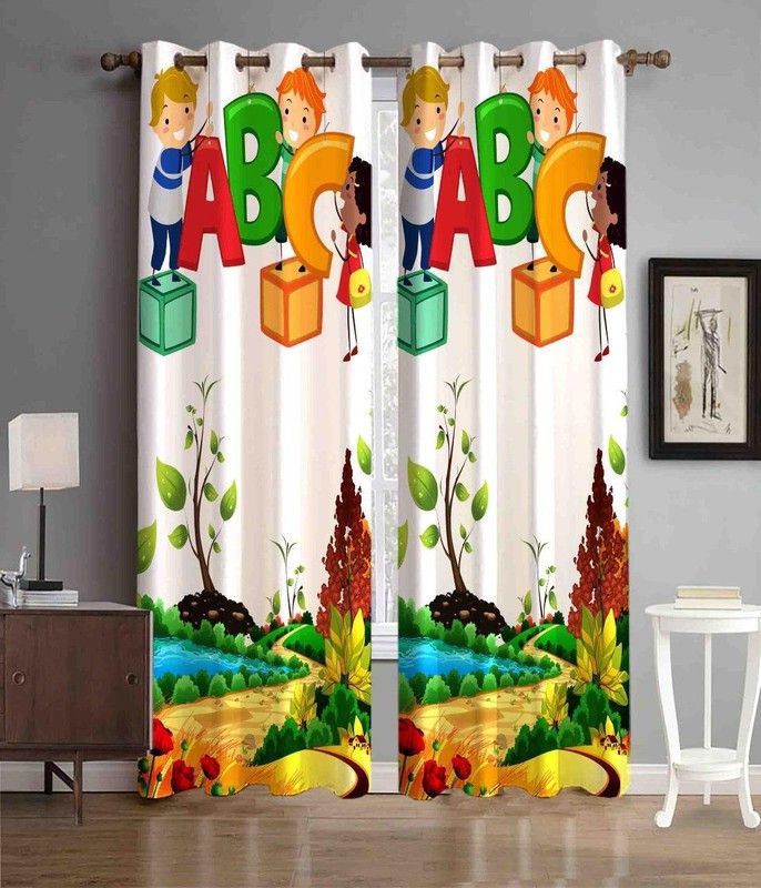Wiistle Podu 274 cm (9 ft) Polyester Room Darkening Long Door Curtain (Pack Of 2)  (Printed, Digital)