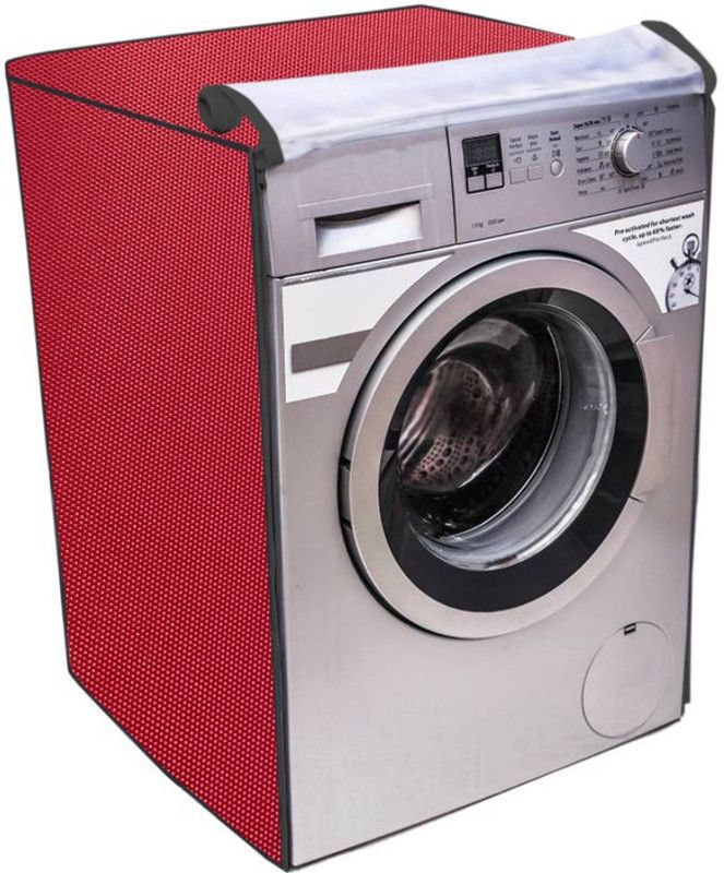 KingMatters Front Loading Washing Machine Cover  (Width: 68 cm, Red)