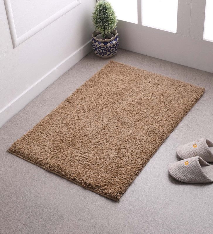 Flooring India Co. Polyester Door Mat  (Antique Gold, Large)
