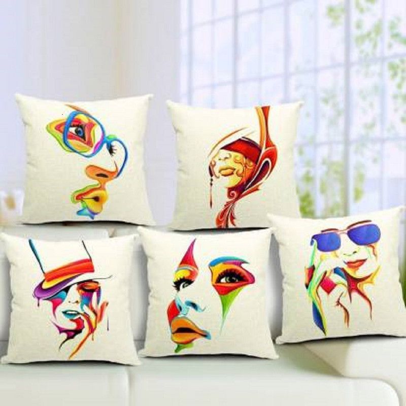Youthful Threads Polyester Fibre Solid Cushion Pack of 5  (Multicolor 8)