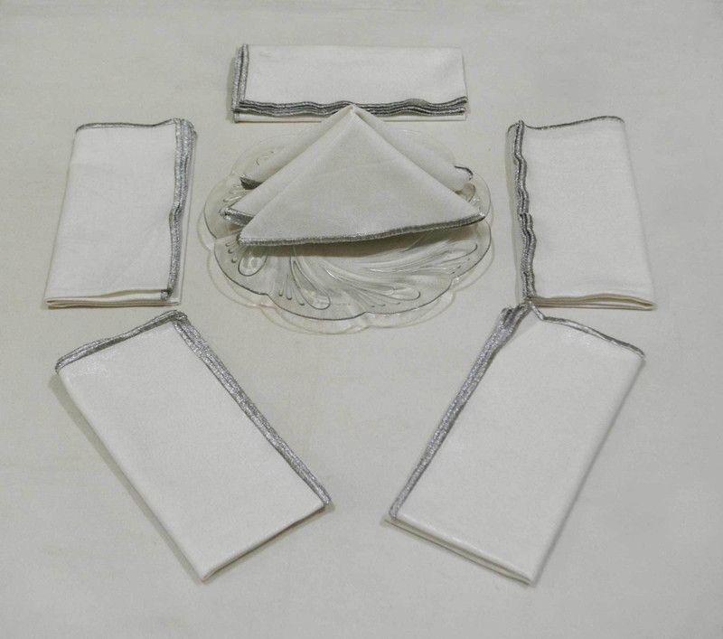 Rhome RHNK37 White Cloth Napkins  (6 Sheets)