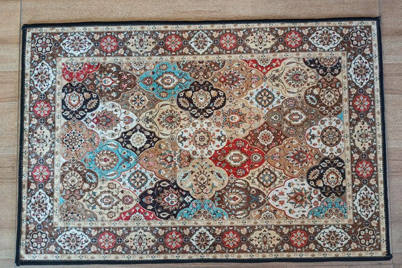 Mart Eighty8 Polyester Floor Mat  (Multicolor, Small)