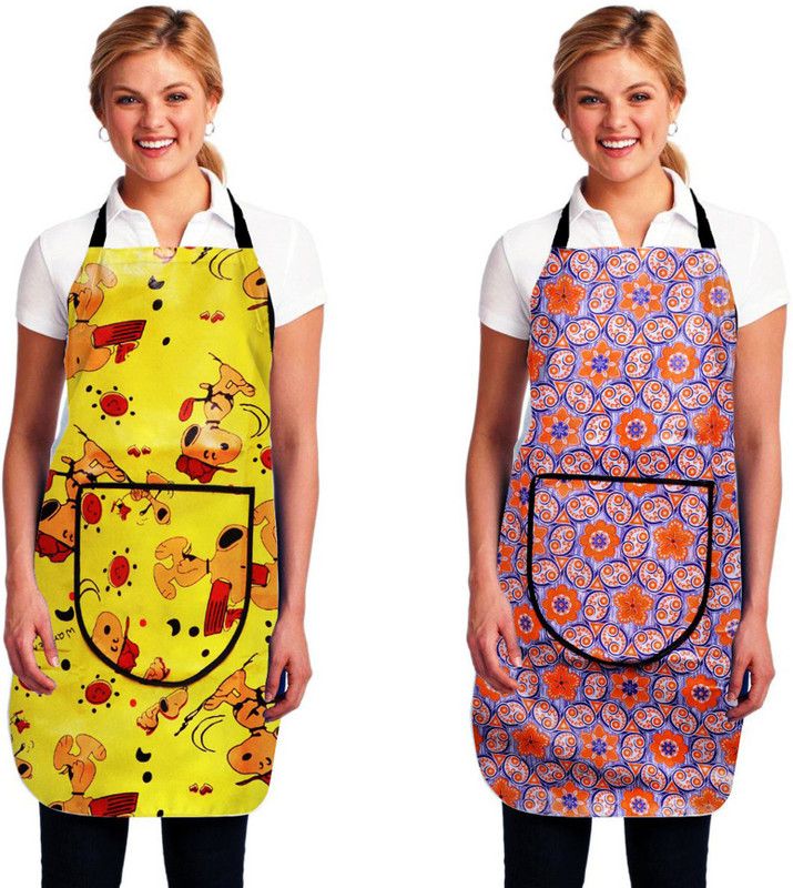 Cotton Grooming Apron - Free Size  (Multicolor, Pack of 2)