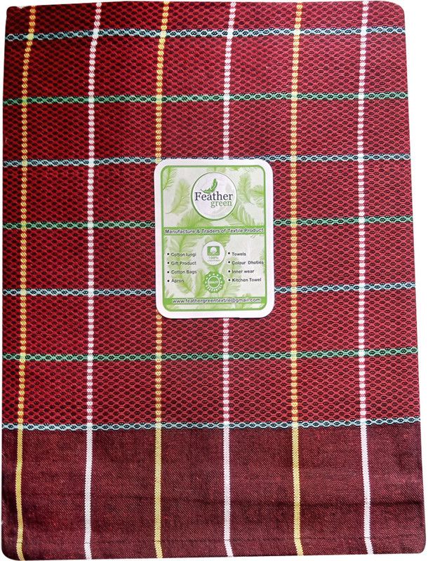 Feather Green Checkered Single Top Sheet for Mild Winter  (Cotton, Multicolor)