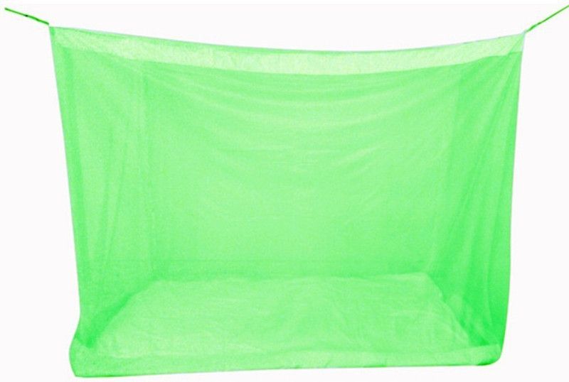 Shiv Online Cotton Adults Washable Green Rectangular Fine Mesh Mosquito Net for Single Bed/Double Bed, 6.5x6.5 Insect Protection Repellent Mosquito Net  (Green, Bed Box)